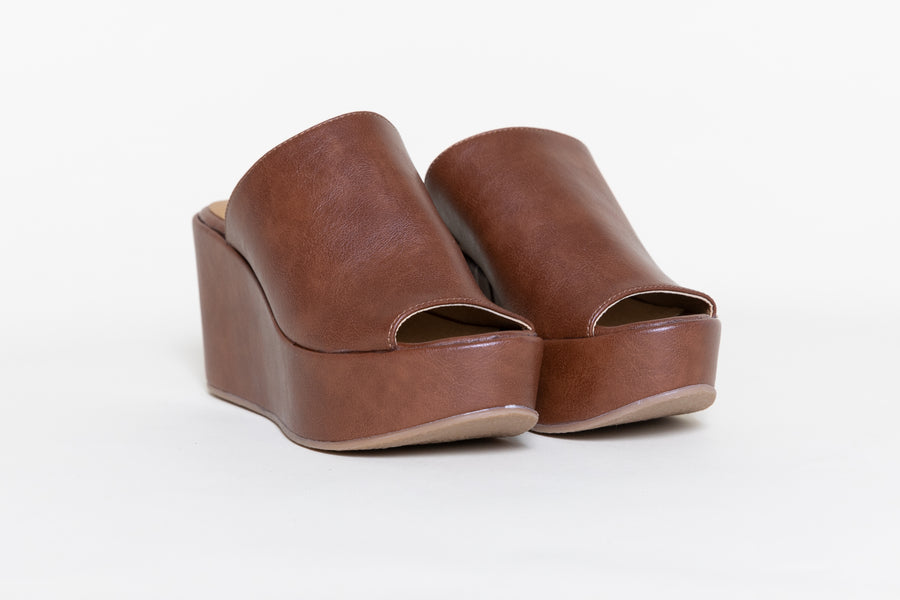 CORY Brown vegan platform shoes| warehouse sale
