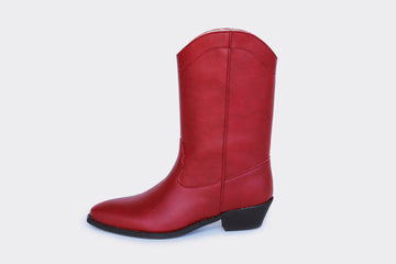 DAKOTA High Top Vegan western boots | RED