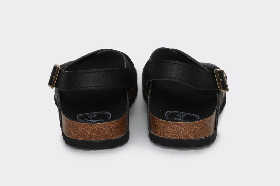 MIMI vegan cross strap sandals | BLACK APPLESKIN™ 🍏